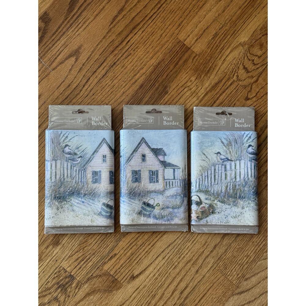 VTG 3 Wall Borders Home Trends Coast Coastal Cottage Ocean Core Seaside Chic